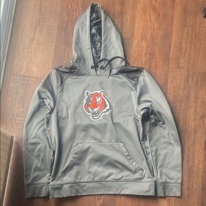 Majestic Gray Hoodie with Bengals Emblem